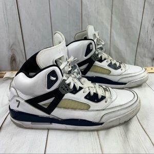 Nike Air Jordan Spizike Men's White/Blue Sneakers Shoes 605236-991 Sz 15